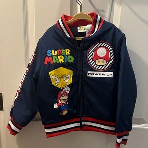 Super Mario Kids Puffer Jacket - Dark Blue